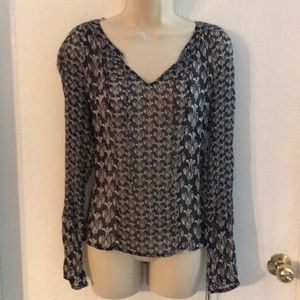 NWOT John Robshaw for Lucky long sleeve top. Sz M